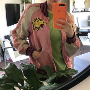 Vintage Silk Japanese embroidered bomber